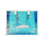 Holographic Beach Tote Bag — "It's All Good" Yin Yang Clear Carryall