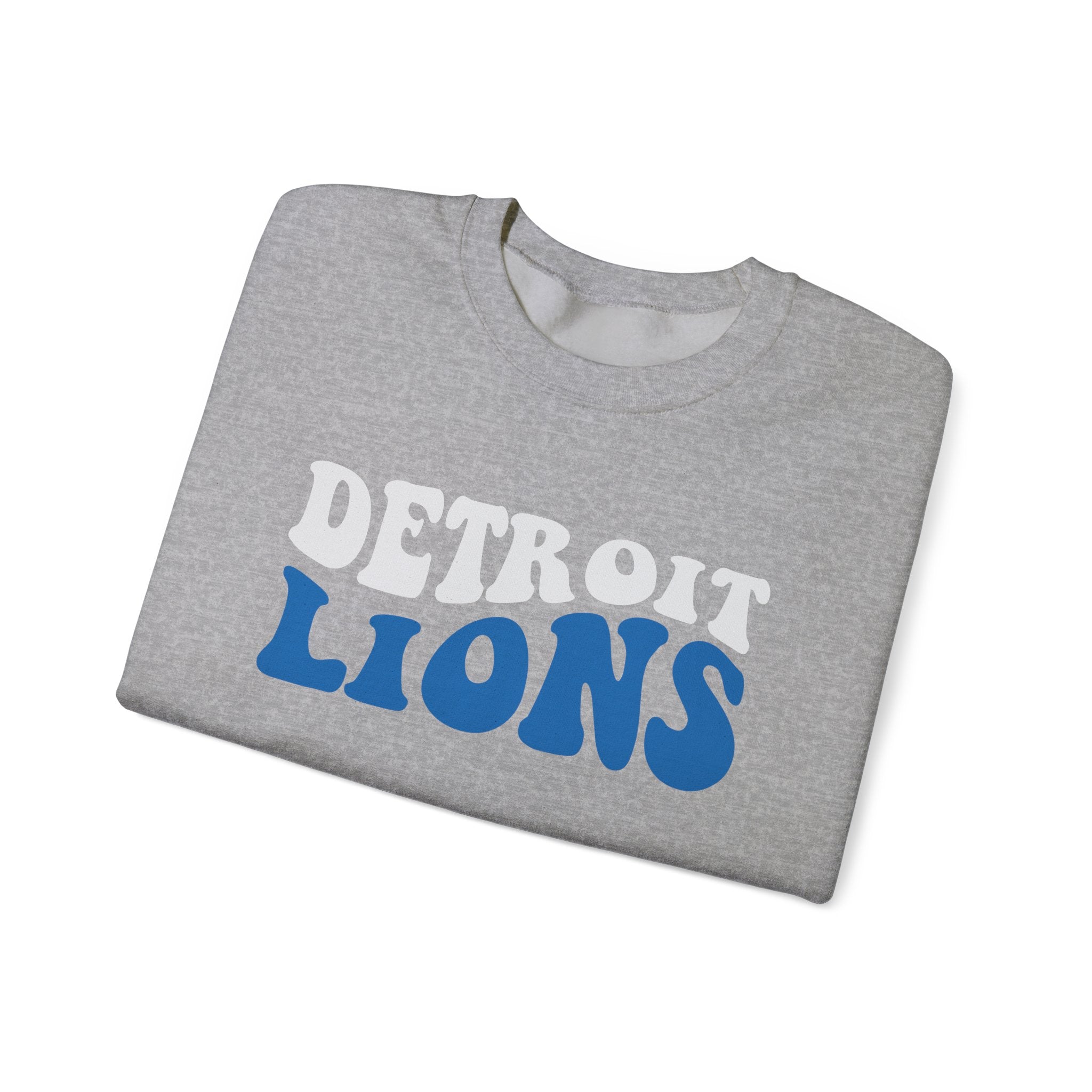 Detroit Lions Retro Text Sweatshirt | Football Team Crewneck